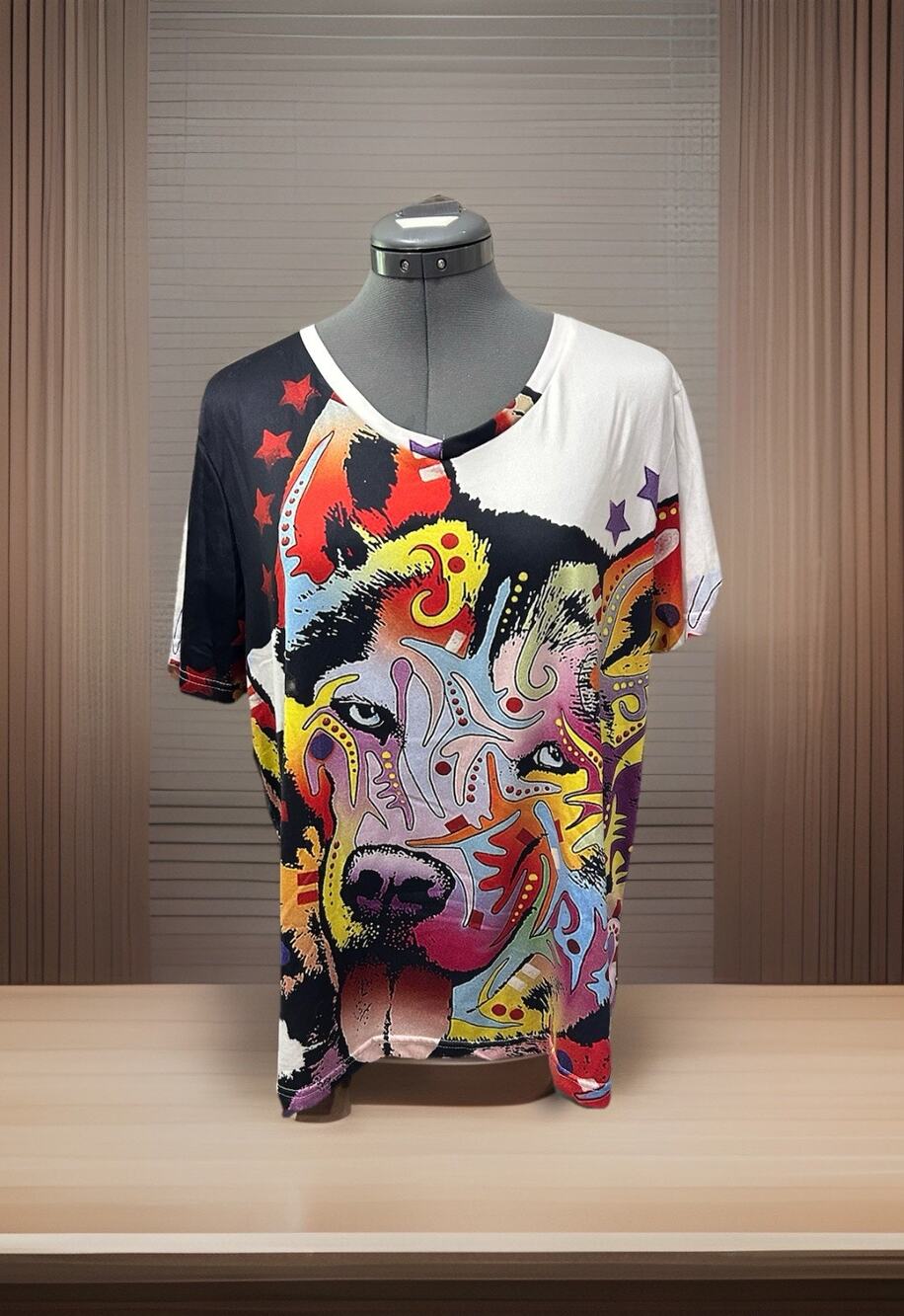 Cute Colorful Husky Pullover By Temu. Size Xl